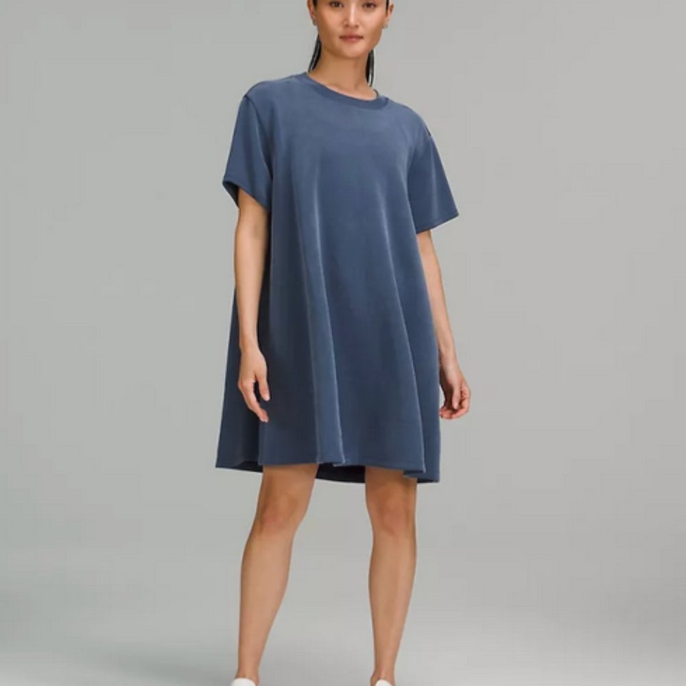 EUC Lululemon Softstreme All Yours Dress in Mineral Blue - Size 12